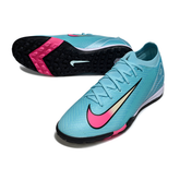 Chuteira Society Nike Zoom Mercurial Vapor 16 Elite TF Azul Claro e Rosa